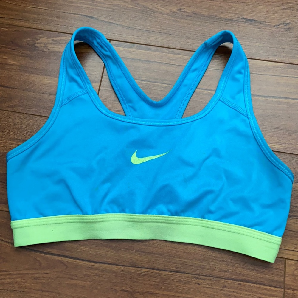 Nike blue and green sports bra